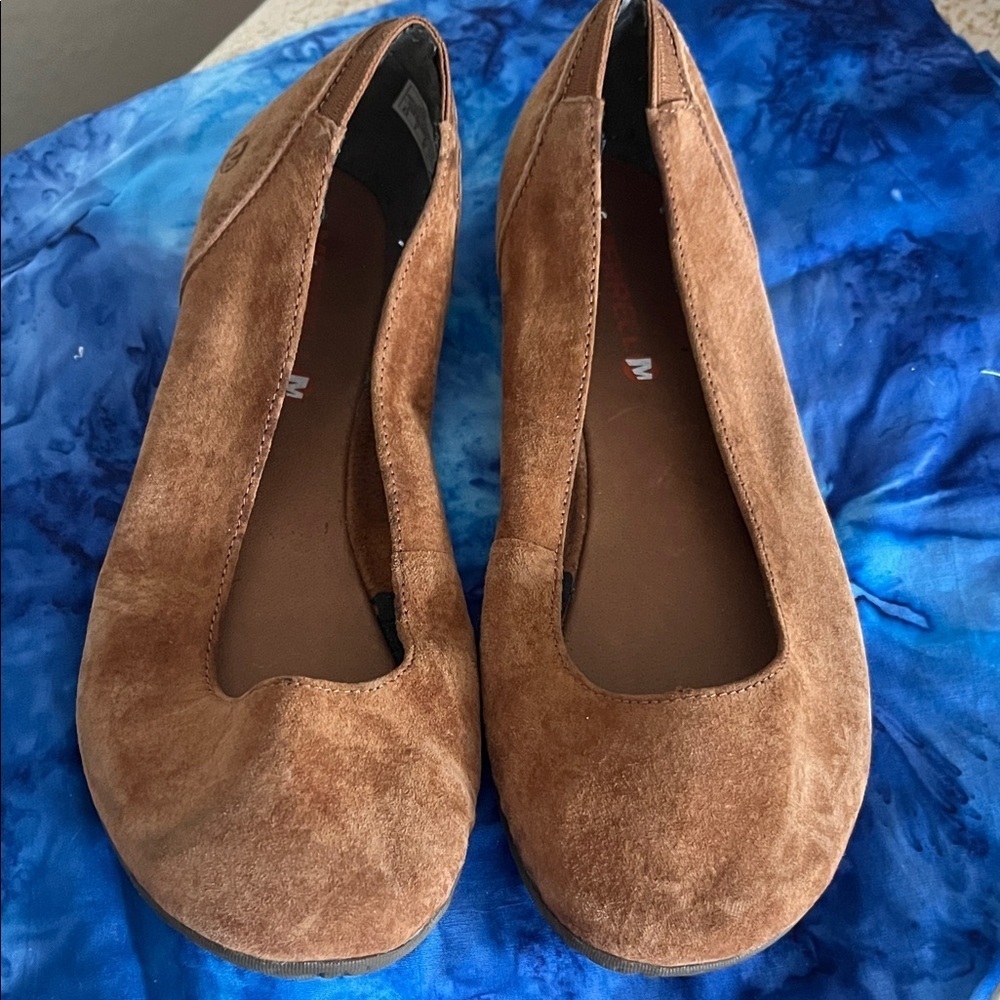 Merrell Suede Ballet Flats in Brown